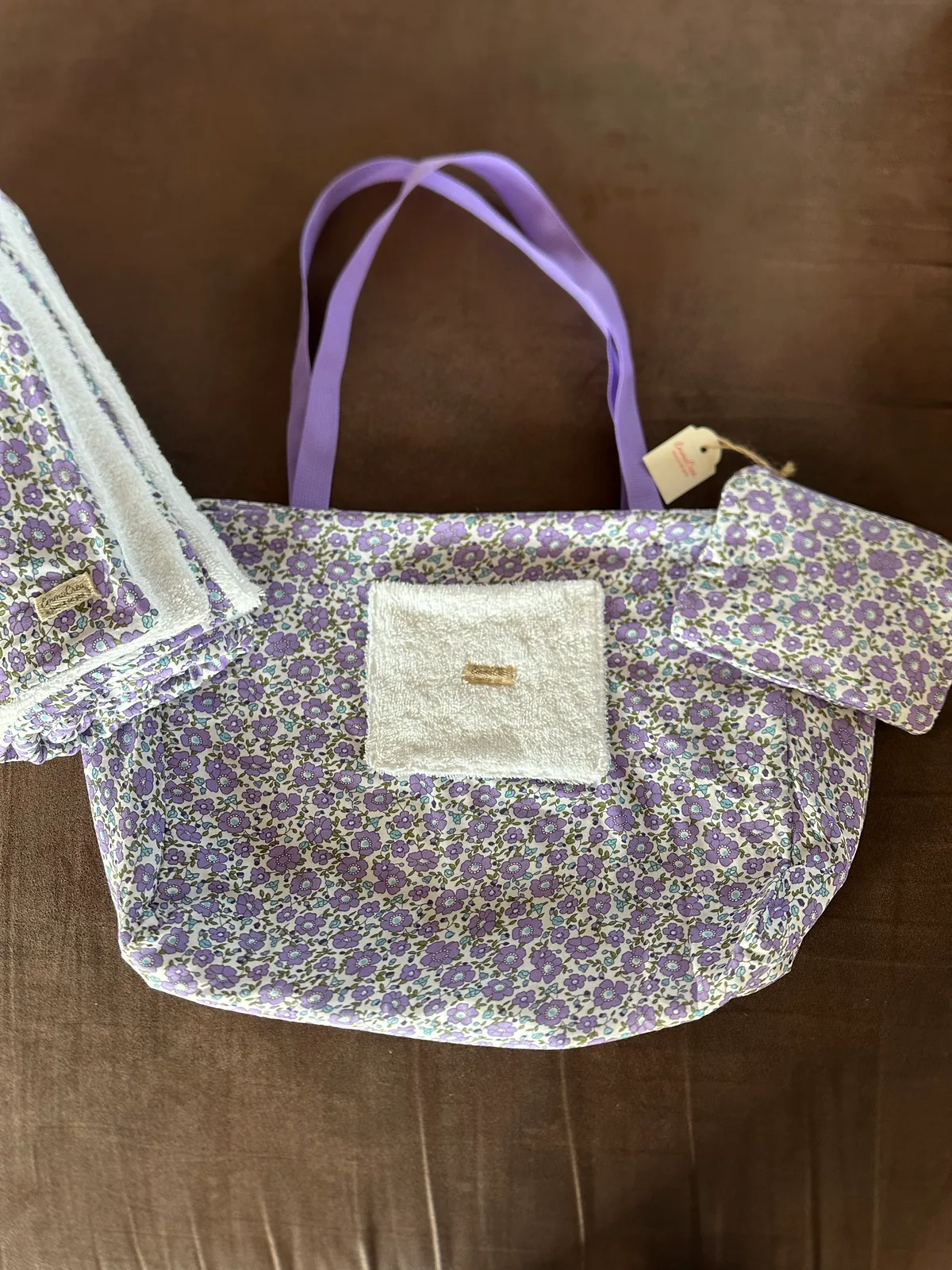 Coffret plage - fleuri violet